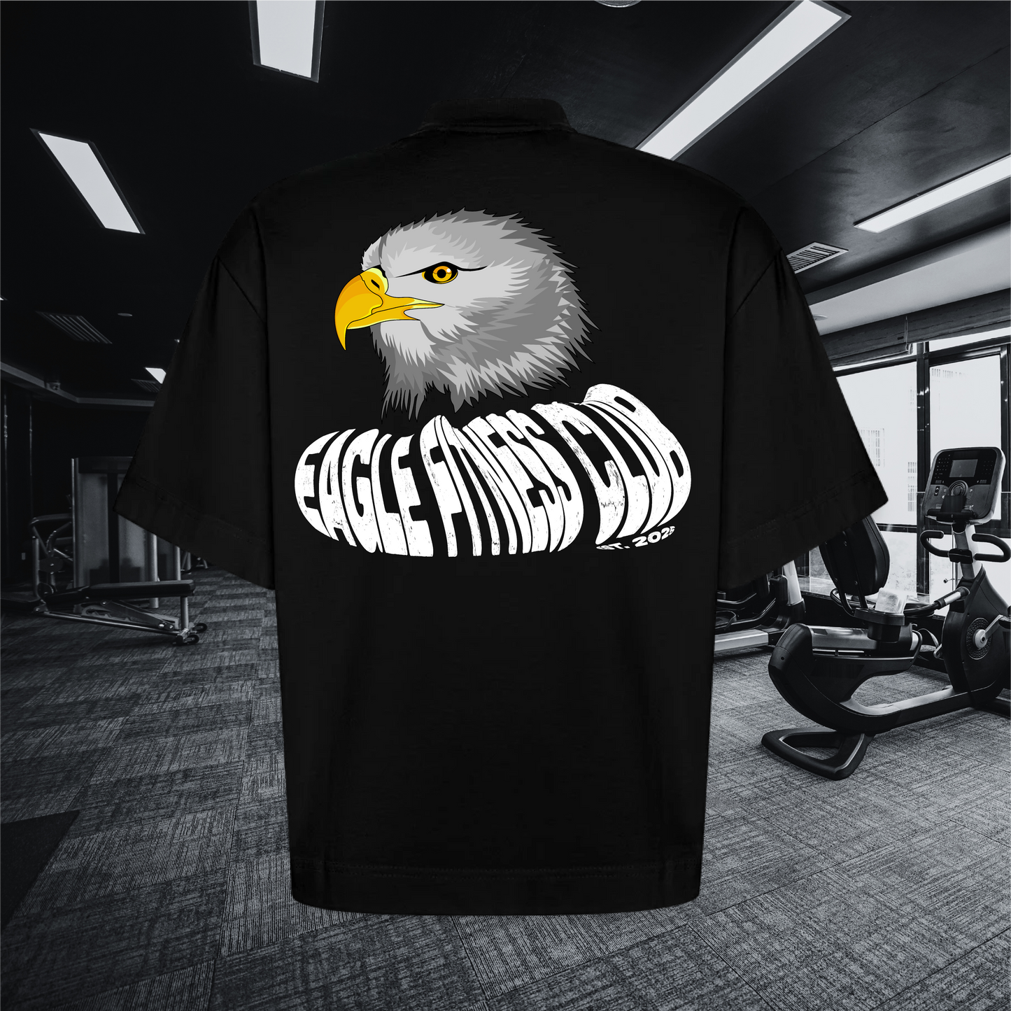 Eagle Fitness Club – Heavyweight Oversized Organic Boxy T-Shirt Made in EU