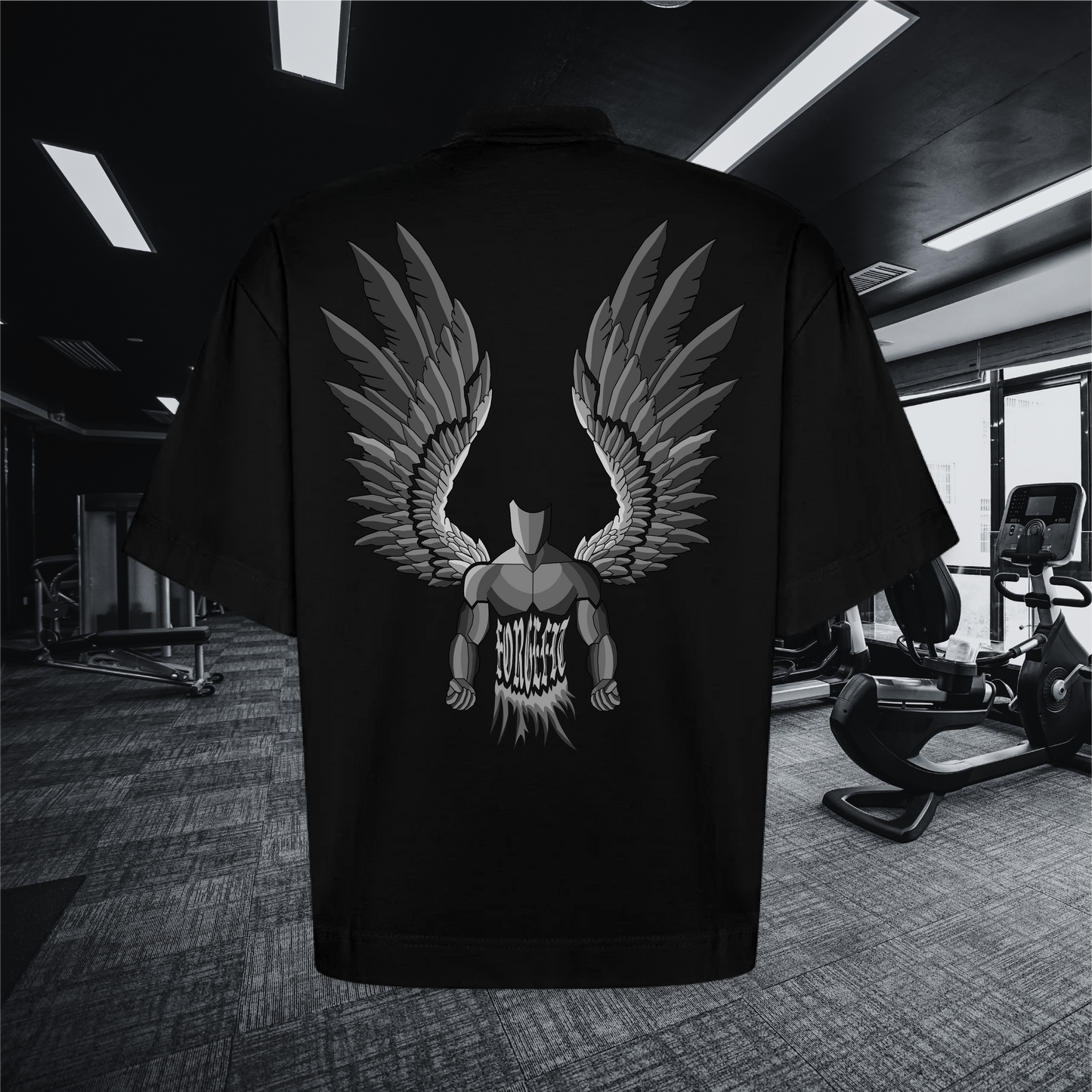 ForgeFitAngel – Heavyweight Oversized Organic Boxy T-Shirt Made in EU