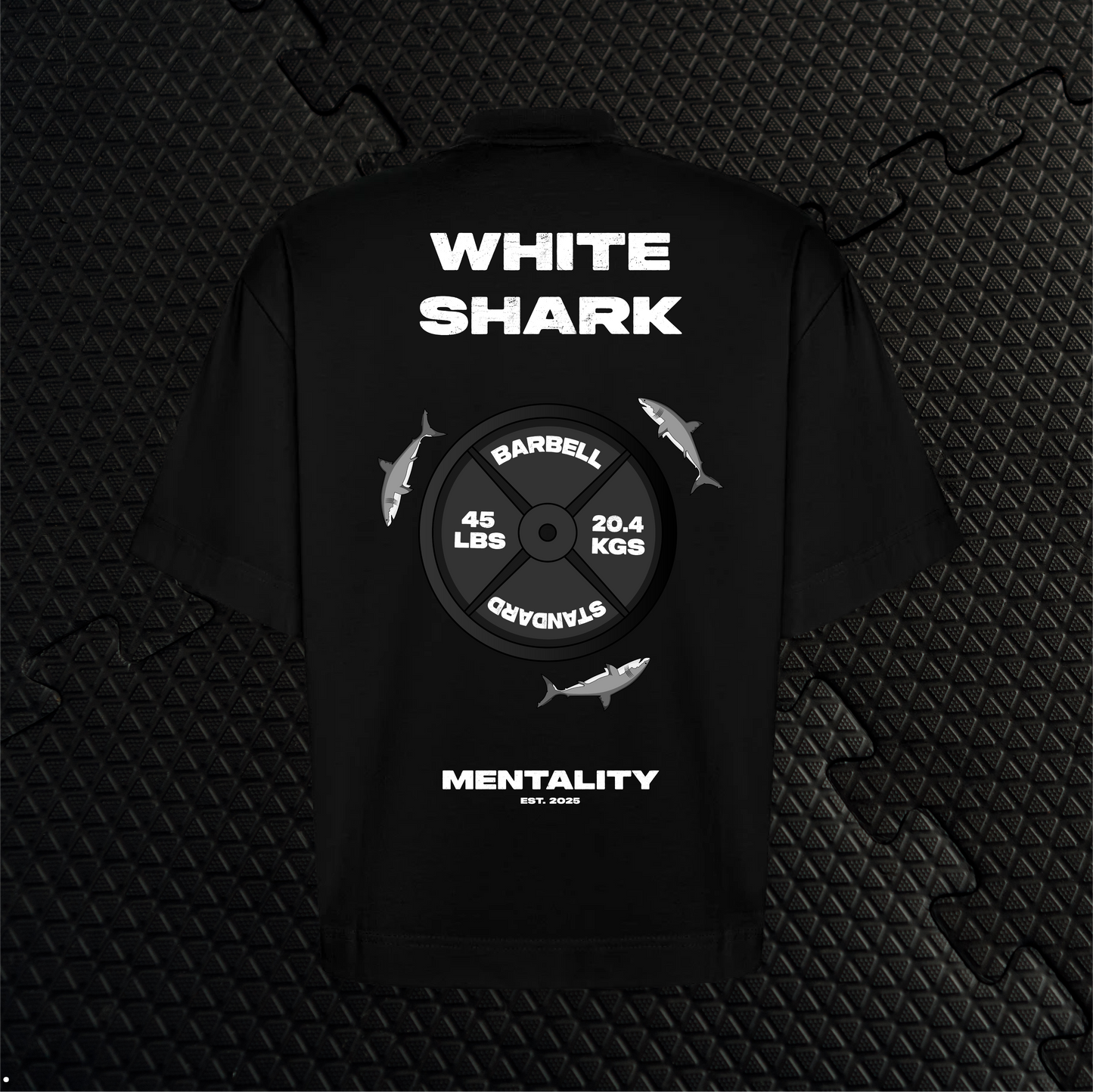 WhiteSharkMentality – Heavyweight Oversized Organic Boxy T-Shirt Made in EU