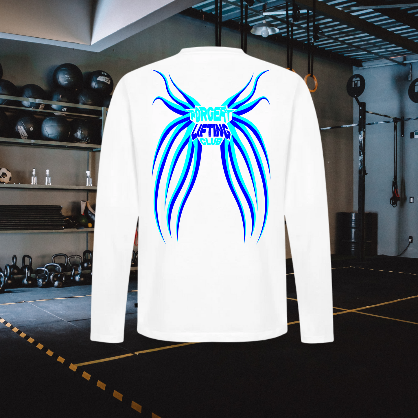 ForgeFitLiftingClubBlue – Men's Premium Organic Long Sleeve Shirt