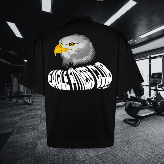Eagle Fitness Club – Heavyweight Oversized Organic Boxy T-Shirt Made in EU